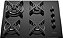 Cooktop 4 Bocas Preto com Mesa de Vidro e Tripla Chama Dako Supreme Bivolt - Imagem 1