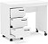 Mesa para Computador 3 Gavetas Osaka Branco - Politorno - Imagem 4