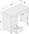 Mesa para Computador 3 Gavetas Osaka Branco - Politorno - Imagem 3