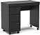 Mesa para Computador 3 Gavetas Osaka Preto - Politorno - Imagem 5