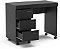 Mesa para Computador 3 Gavetas Osaka Preto - Politorno - Imagem 8