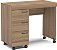 Mesa para Computador 3 Gavetas Osaka Castanho - Politorno - Imagem 1