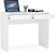 Mesa Escrivaninha Tijuca 90cm 2 Gavetas Branco - Politorno - Imagem 5
