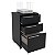 Gaveteiro Arquivo com Rodízios Maia 3 Gavetas com Chave Preto - Politorno - Imagem 5