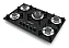 Cooktop 5 bocas Chamalux Tripla chama Bivolt Trempe de Chapa Preto - 127/220v - Imagem 2