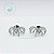 Brinco Semijoia Ear Cuff Cravejado e Liso Médio (prata) - Imagem 1