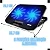 Suporte Base Refrigerada 2 Coolers Ventoinhas Resfriar Notebook Ventilação Silenciosa Ajustável Até 17 Pol Usb Cor Preto Led Azul - Imagem 3