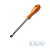CHAVE FENDA PONTA CHATA ¼” X 6” TRAMONTINA PRO - 44130/032 - Imagem 1