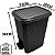 Kit Porta Acessórios Banheiro Lixeira Pedal 7 Litros Rattan Preto ArqPlast - Imagem 10