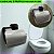 Kit Porta Acessórios Banheiro Lixeira Pedal Escova Sanitaria - Imagem 2