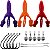 Kit 3 Iscas Craw Padlle + Anzol OffSet 4/0 5pçs + 2 Chicote + Down Shot 10g 5pçs - Imagem 1