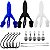 Kit 3 Iscas Craw Padlle + Anzol OffSet 4/0 5pçs + 2 Chicote + Down Shot 10g 5pçs - Imagem 1