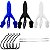 Kit 3 Iscas Craw Padlle + Anzol OffSet 4/0 5pçs + 2 Chicote - Imagem 1