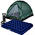 Kit Barraca Camping 3 Lugares Koala + Colchão Casal Bestway Acampamento + Bomba Manual - Imagem 1