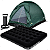 Kit Barraca Camping 3 Lugares C/ Colchão Casal Deluxe Acampamento + Inflador - Imagem 1