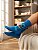 Meia Esportiva Divertida Cano Medio Stitch Azul - Imagem 1