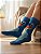 Meia Esportiva Divertida Cano Medio Stitch Azul - Imagem 5