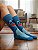 Meia Esportiva Divertida Cano Medio Stitch Azul - Imagem 6