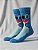 Meia Esportiva Divertida Cano Medio Stitch Azul - Imagem 8