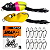 Kit 2 Iscas Ratinhu Frog e 10 Snap Matadeira Traira Tucunaré - Imagem 2