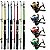 Kit Completo Pesca 4 Varas 1m A 1,80m Kenzu E 4 Molinetes Summer - Imagem 1