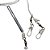Chicote Para Espada Corda Nylon Com Chumbada e Giradores Snap - Imagem 2