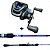 Carretilha MaxPower Direita + Vara Carbono 1,80m 17lbs Pesca Brasil - Imagem 1