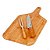 Conjunto Churrasco 3pçs Bamboo Mor Tabua 50x30cm Faca Garfo - Imagem 1