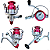 Molinete Harpoon Rosa 3000 3Rol. Deyu - Imagem 4