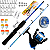 Kit De Pesca Barato Vara + Molinete + 25 Itens - Imagem 1