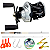 Kit Carretilha 3Rolamentos + Vara Carbono 1,68m + Iscas Para Traira - Imagem 9
