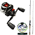 Kit Carretilha LK 200 3Rol Deyu + Vara Carbono 1,68m + Linha Multifilamento - Imagem 1