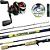 Kit Carretilha LK 200 3Rol Deyu + Vara Carbono 1,68m + Linha Multifilamento - Imagem 2