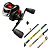 Kit Carretilha LK 220 3Rol Deyu Esquerda + Vara Carbono 1,68m - Imagem 1