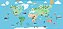 Papel de Parede Mapas Infantis - Infantil - KPMIN013 - Vinílico - Imagem 1