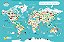 Papel de Parede Mapas Infantis - Infantil - KPMIN015 - Vinílico - Imagem 1