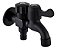 Torneira Dupla Tanque Jardim Metal Preto Fosco DC-TF-6702P - Imagem 1