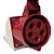 Tomada De Parede/sobrepor 3p+n+t 6h 380vca/32a Vermelho 125 - Imagem 2