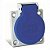 Tomada Embutir para Steck Quasar S8640 2P+T 10A 250V Azul - Imagem 4