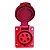 Tomada Industrial De Embutir Vermelho 3p+t+n 16a 6h 380-440v - Imagem 2