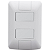 Conjunto Embutir Modular 2 Interruptores Aria 2 Simples - Imagem 2