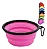 Comedouro E Bebedouro Retratil 350ml Rosa - Imagem 1