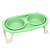 Comedouro Duplo Suspenso Verde - Imagem 1