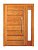 Porta Pivotante Horizontal com Visor Lateral - Madeira Maciça - Angelim - Imagem 1