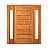 Porta Pivotante Horizontal com Visor Lateral Duplo - Madeira Maciça - Angelim - Imagem 1