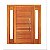 Porta Pivotante Buritis com Visor Lateral Duplo - Madeira Maciça - Angelim - Imagem 1