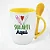 Caneca com colher e interior colorido - Imagem 3