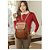 Mochila Bolsa Feminina Couro Pu Viagem, Trabalho Faculdade - Imagem 9
