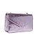 Bolsa Pequena Couro Craquele Alça Transversal Corrente Rosa Claro - Imagem 2