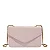 Bolsa Envelope Couro Floater Bege e Rosa Alça Metalizada - Imagem 5